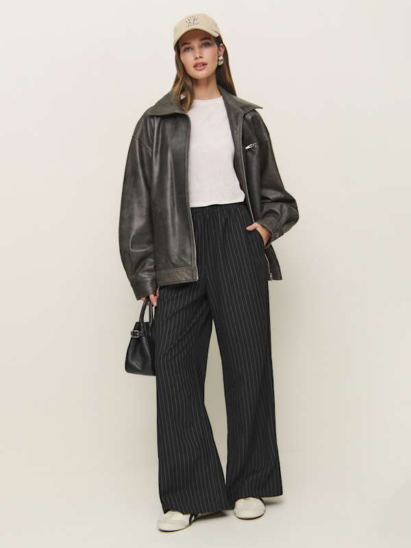 Tully Pant - Black And White Stripe